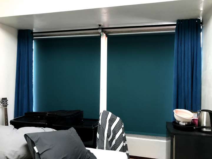 Sakin Roller Blinds　Plain Blackout Blue Coral Customized／Personalized Blinds & Shades Hydraulic Spring System／Spring Blinds Child Safety／Cordless Blinds & Shades Blackout Blinds & Shades Motorized Blinds／Smart Blinds & Shades