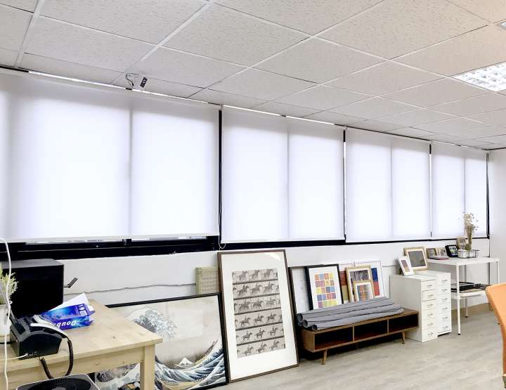 Tiken Roller Blinds　Plain Bright White  Customized／Personalized Blinds & Shades Hydraulic Spring System／Spring Blinds Child Safety／Cordless Blinds & Shades Light Filtering Blinds & Shades Motorized Blinds／Smart Blinds & Shades