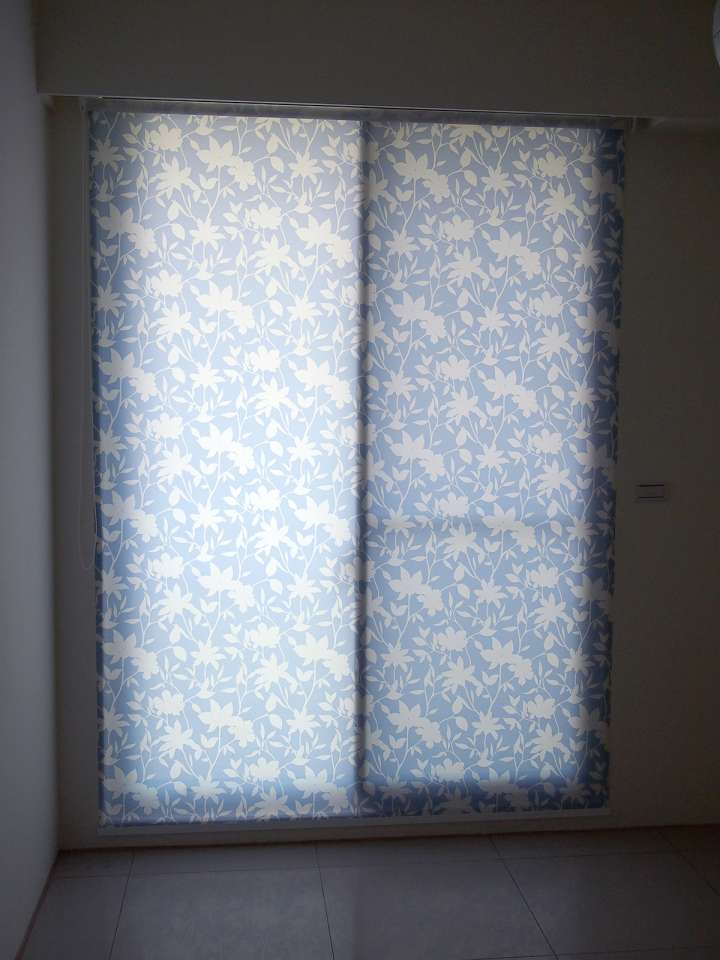 Zicy Roller Blinds　Printing Silhouette Baby Blue Customized／Personalized Blinds & Shades Hydraulic Spring System／Spring Blinds Child Safety／Cordless Blinds & Shades Light Filtering Blinds & Shades Motorized Blinds／Smart Blinds & Shades