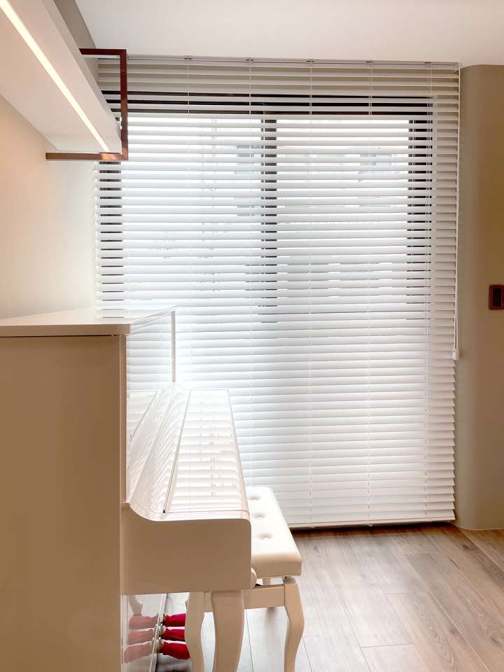 Pimu Venetian Blinds　Fauxwood 4061PF - Plain White Ventilated Blinds & Shades Waterproof Blinds & Shades Customized／Personalized Blinds & Shades Light Filtering Blinds & Shades Light-Regulating Blinds & Shades Motorized Blinds／Smart Blinds & Shades