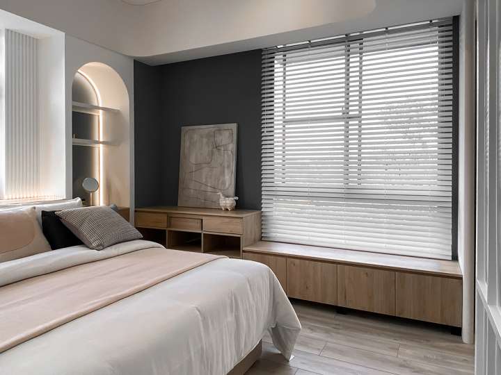 Pimu Venetian Blinds　Fauxwood 4061PF - Plain White Ventilated Blinds & Shades Waterproof Blinds & Shades Customized／Personalized Blinds & Shades Light Filtering Blinds & Shades Motorized Blinds／Smart Blinds & Shades Light-Regulating Blinds & Shades