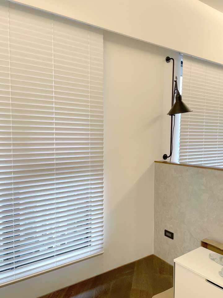 Pimu Venetian Blinds　Fauxwood 4061PF - Plain White Ventilated Blinds & Shades Waterproof Blinds & Shades Customized／Personalized Blinds & Shades Light Filtering Blinds & Shades Light-Regulating Blinds & Shades Motorized Blinds／Smart Blinds & Shades