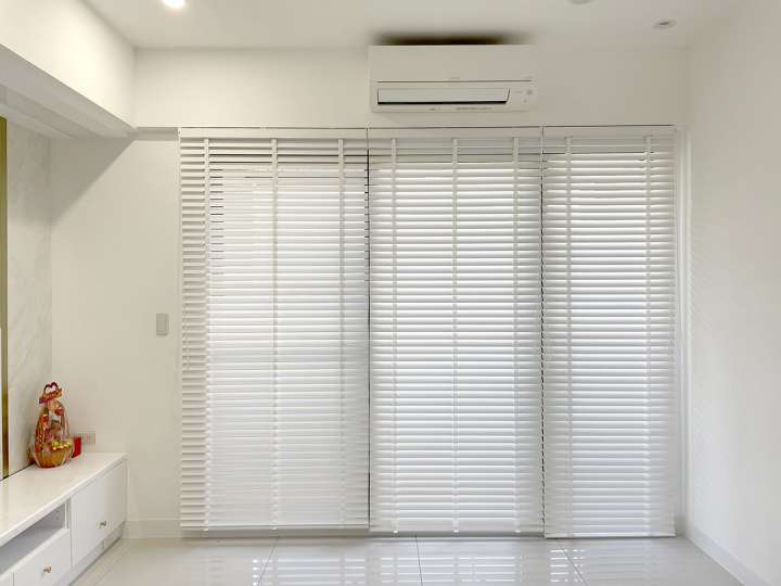 Pimu Venetian Blinds　Fauxwood 4061PF - Plain White Ventilated Blinds & Shades Waterproof Blinds & Shades Customized／Personalized Blinds & Shades Light Filtering Blinds & Shades Light-Regulating Blinds & Shades Motorized Blinds／Smart Blinds & Shades