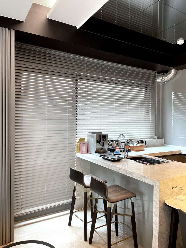 Pimu Venetian Blinds　Fauxwood 4062PF - Plain Beige Ventilated Blinds & Shades Waterproof Blinds & Shades Customized／Personalized Blinds & Shades Light Filtering Blinds & Shades Motorized Blinds／Smart Blinds & Shades Light-Regulating Blinds & Shades