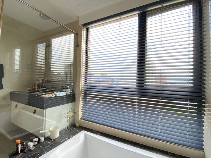 Pimu Venetian Blinds　Fauxwood 4081PF - Printed Denim Blue Ventilated Blinds & Shades Waterproof Blinds & Shades Customized／Personalized Blinds & Shades Light Filtering Blinds & Shades Light-Regulating Blinds & Shades Motorized Blinds／Smart Blinds & Shades