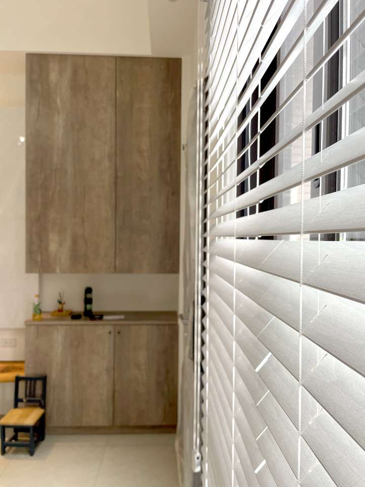 Pimu Venetian Blinds　Fauxwood 4092PF - Printed Cloudy White Ventilated Blinds & Shades Waterproof Blinds & Shades Customized／Personalized Blinds & Shades Light Filtering Blinds & Shades Light-Regulating Blinds & Shades Motorized Blinds／Smart Blinds & Shades
