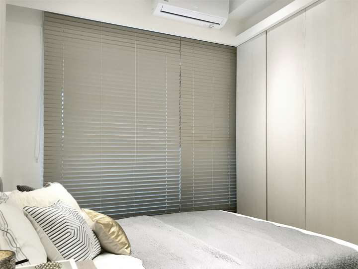 Pimu Venetian Blinds　Frosted Wood Duo SAW50FW - Sand．White Ventilated Blinds & Shades Customized／Personalized Blinds & Shades Light Filtering Blinds & Shades Motorized Blinds／Smart Blinds & Shades Light-Regulating Blinds & Shades