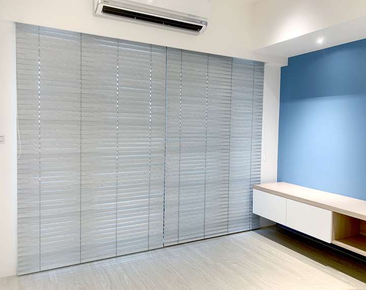 Lavelle Venetian Blinds　Wood E75 - Cotton Grey Ventilated Blinds & Shades Customized／Personalized Blinds & Shades Light Filtering Blinds & Shades Light-Regulating Blinds & Shades Motorized Blinds／Smart Blinds & Shades